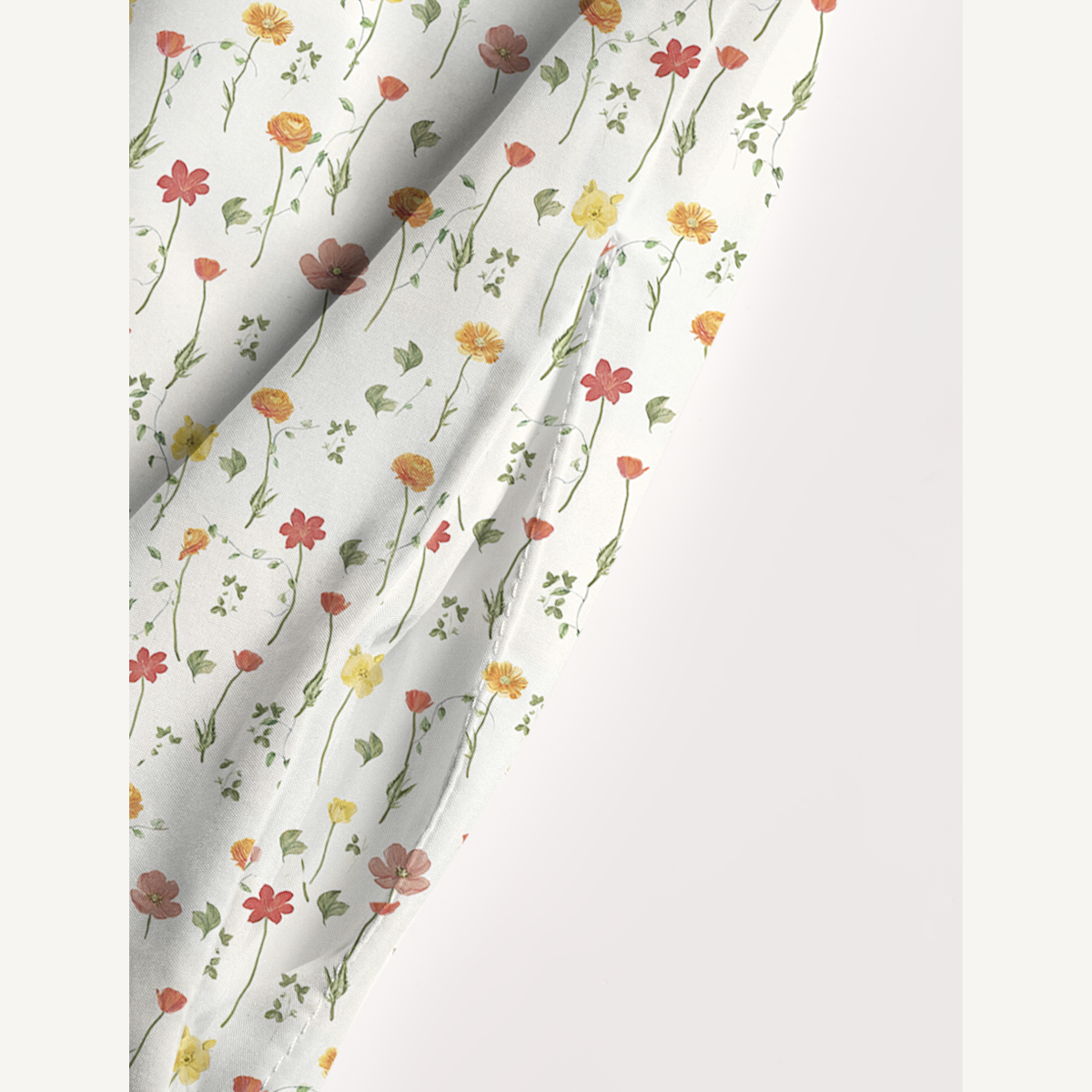 Square Neck Wildlight Meadow Print Slip Dress