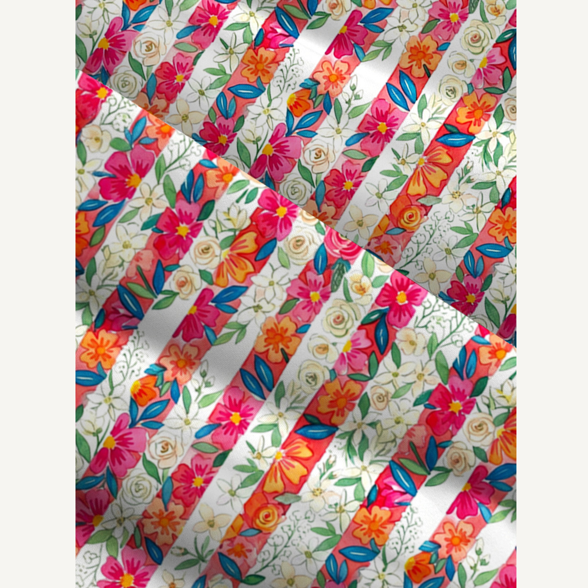 Botanical Stars and Stripes Print Wide Straps Maxi Dress With Pockets