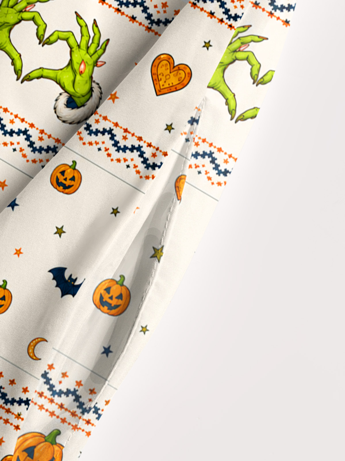 Playful Pumpkin Magic Hands Print Wide Straps Maxi Dress With Pockets