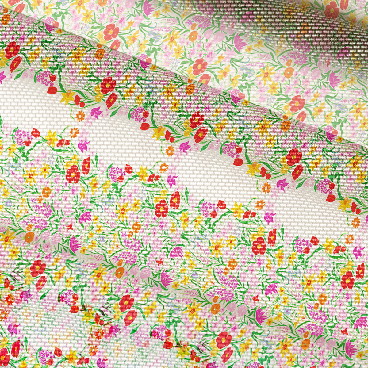 V-Neck Short Sleeve Elegant Garden Print Mesh Top