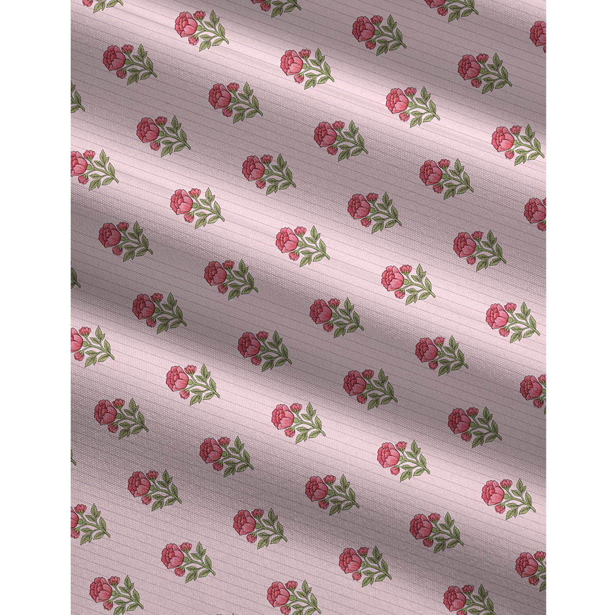 V-Neck Misty Rose Garden Boho Jumpsuit with Pockets for Women