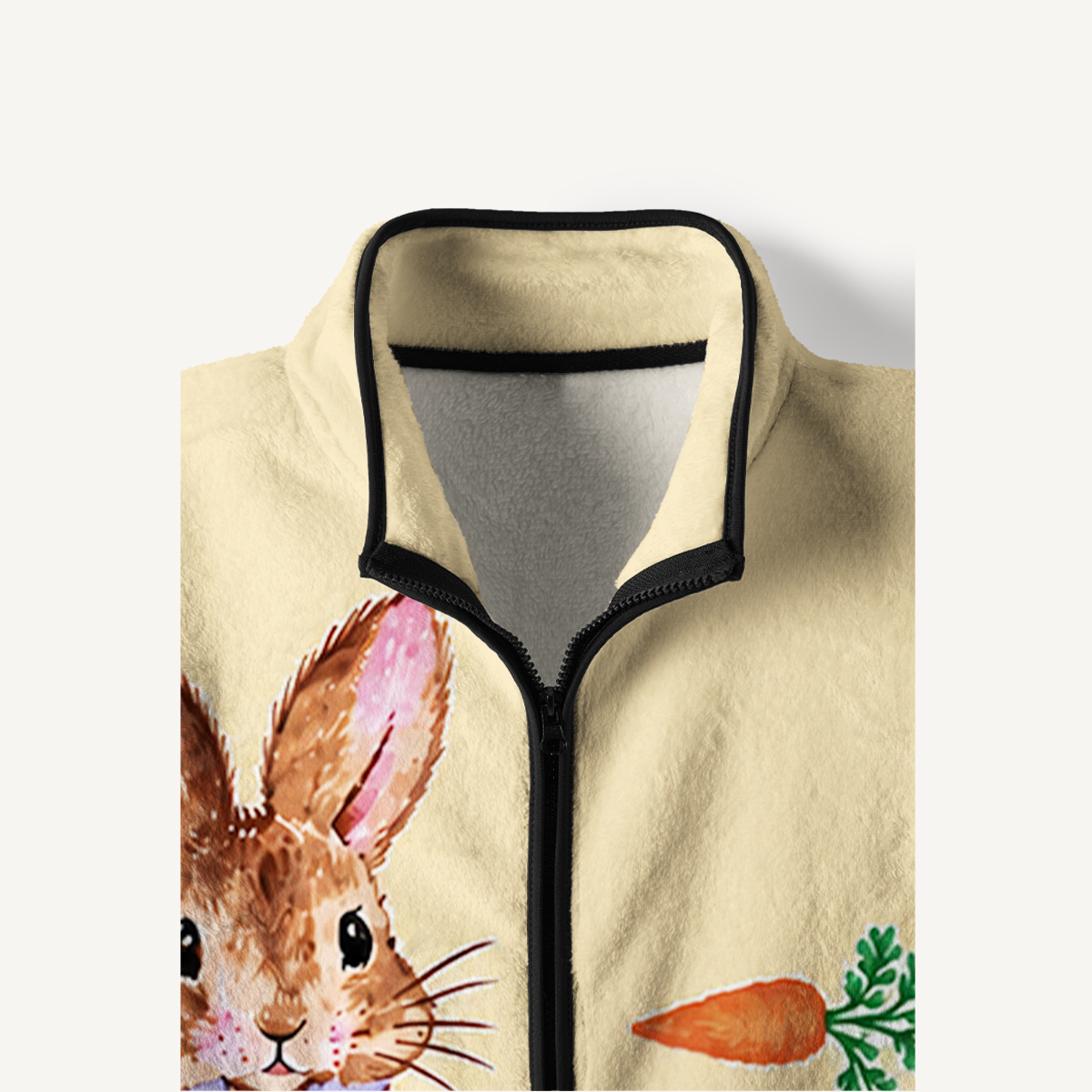 Sweet Rabbit Meadow Friends Print Fleece Jacket