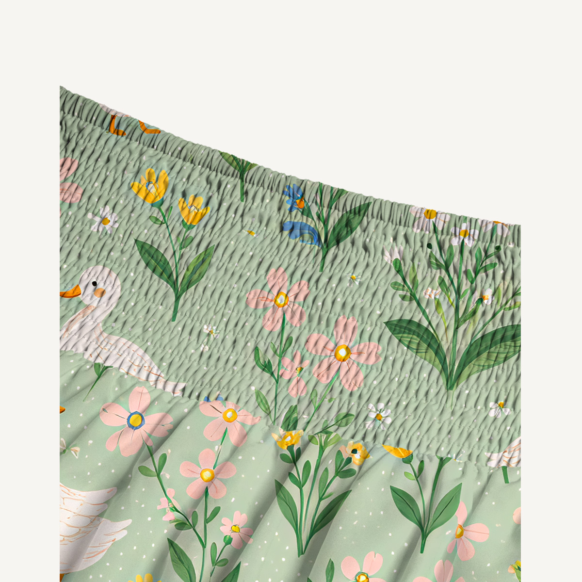Country Duck & Bloom Print Convertible Maxi Skirt & Strapless Dress  