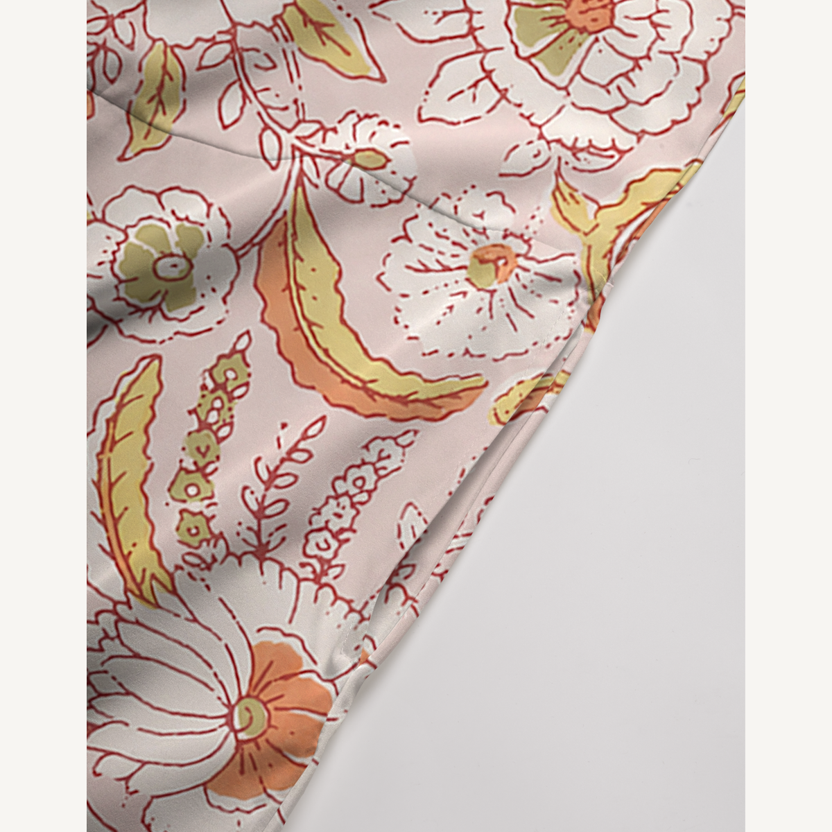 V-Neck Dusty Bloom Whisper Boho Jumpsuit with Pockets for Women