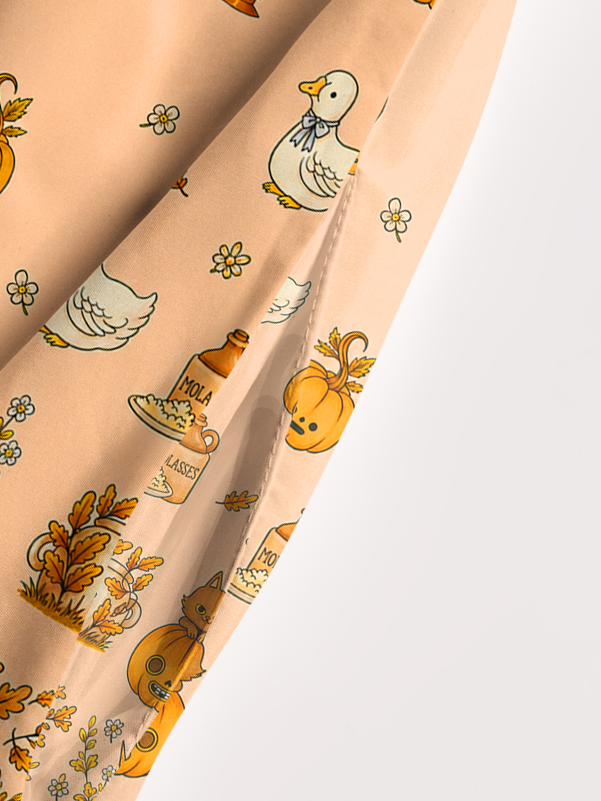 Cozy Halloween Curiosities Print Wide Straps Maxi Dress With Pockets