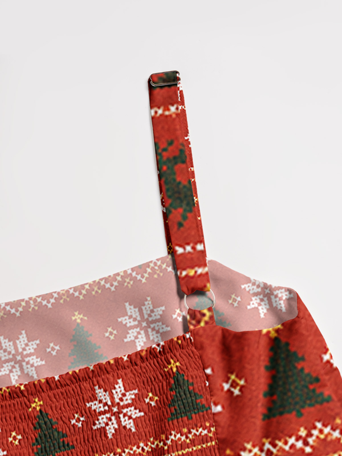 Ballet Mice Christmas  Print Wide Straps Maxi Dress With Pockets