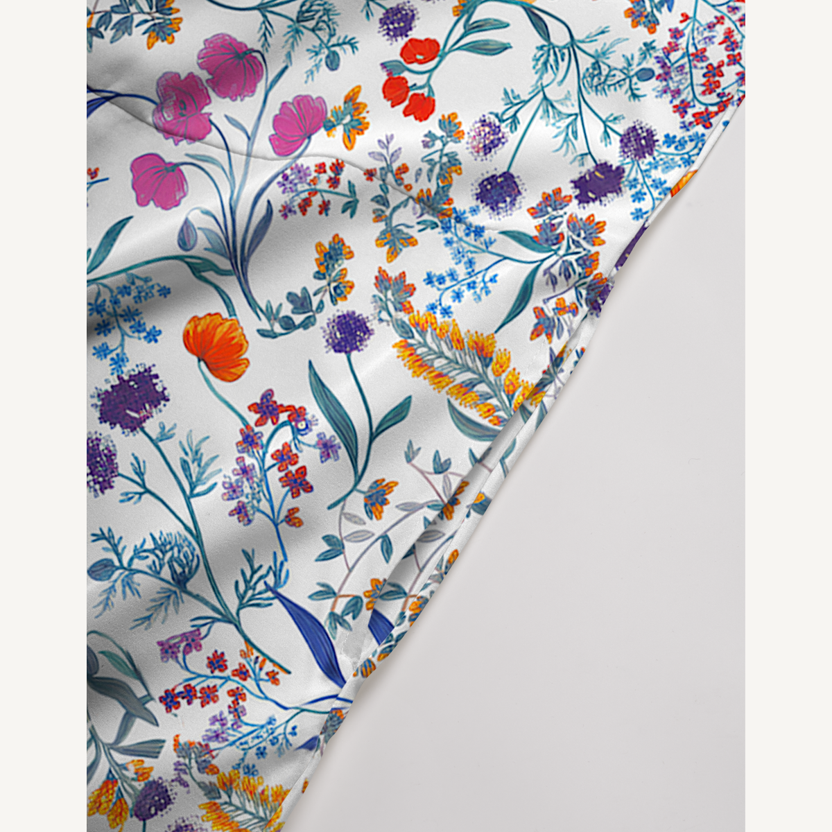 V-Neck Fiery Meadow Jumpsuit with Pockets for Women