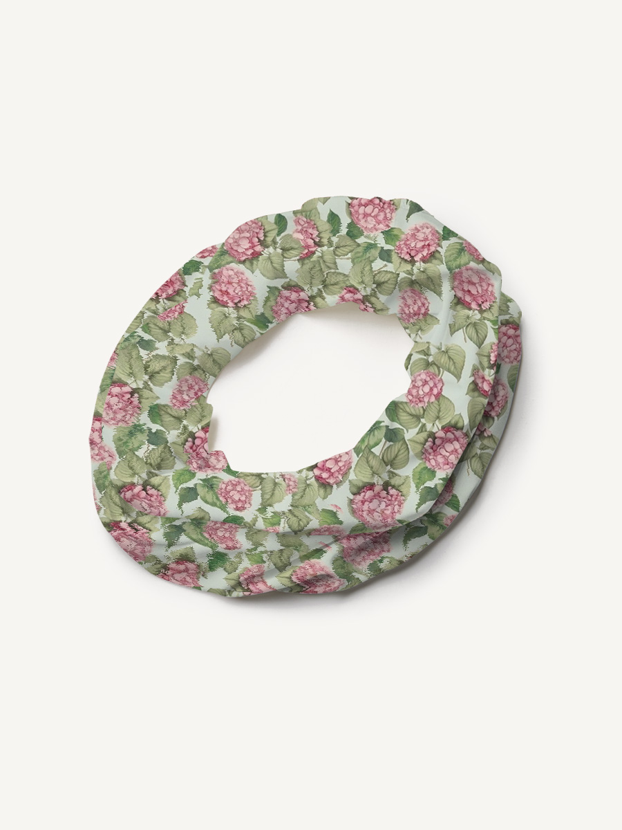 Hydrangea Whisper Print Boho Bandeau Headband