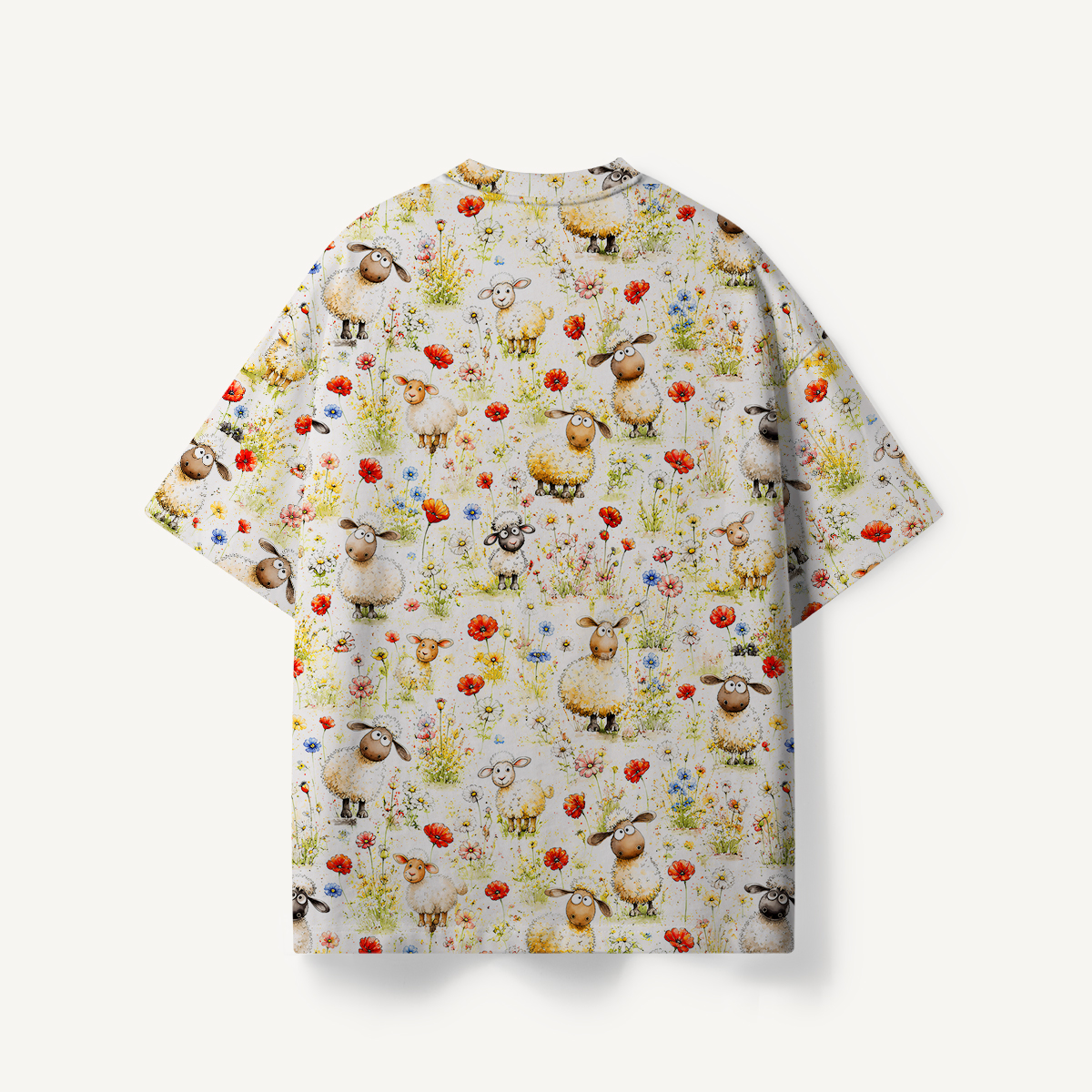 Whimsical Sheep Clipart print Premium Eco Tee