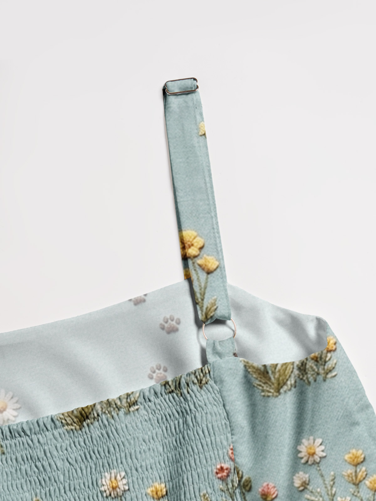 Garden Stroll Cat Print Wide Straps Maxi Dress With Pockets