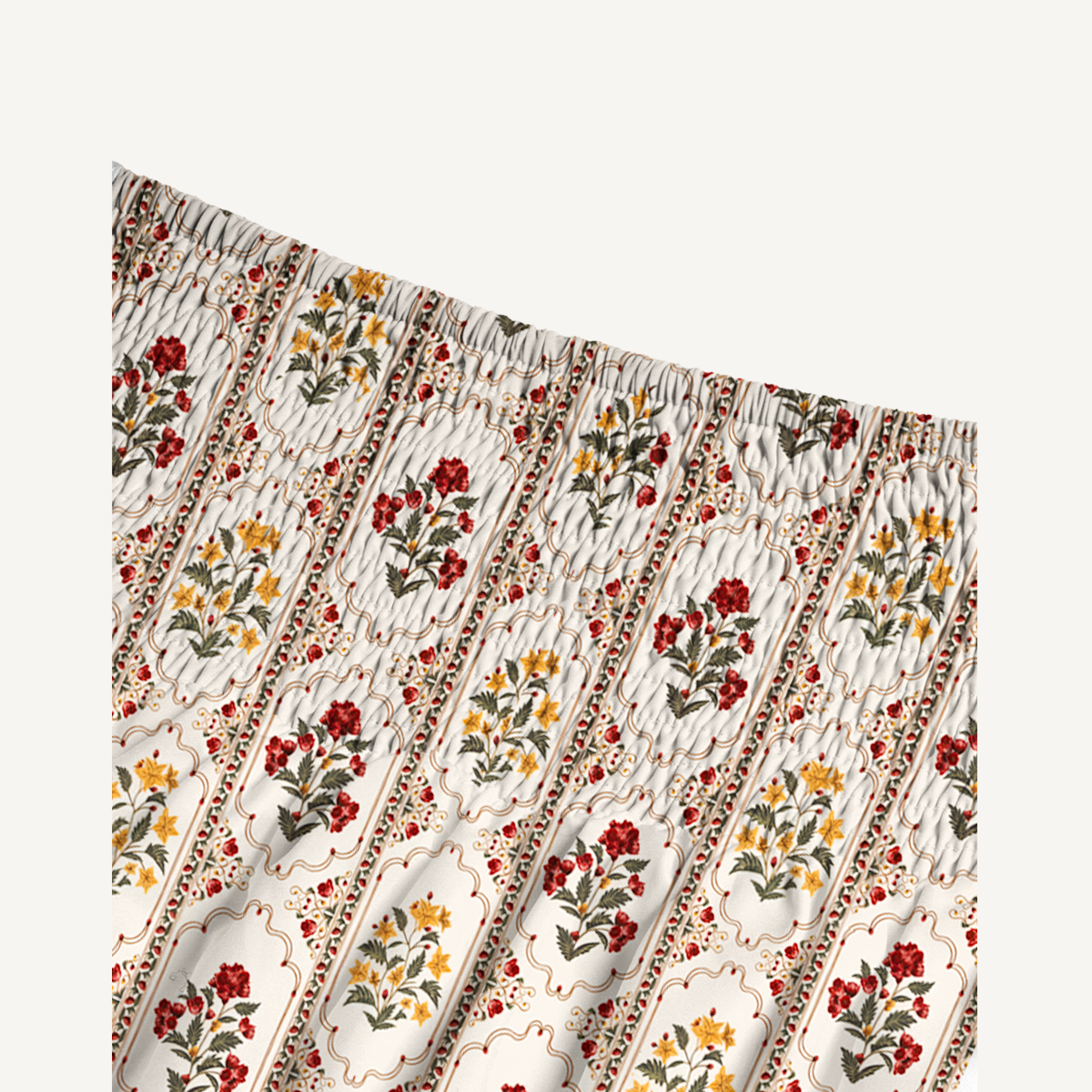 Velvet Carnation Print Maxi Skirt