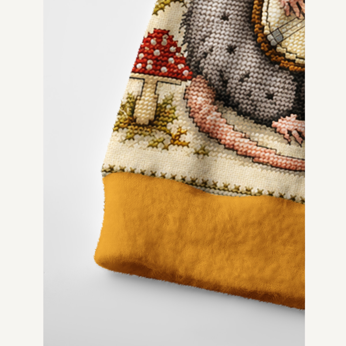 Autumn Possum Banjo Print Ugly Cardigan Sweaters