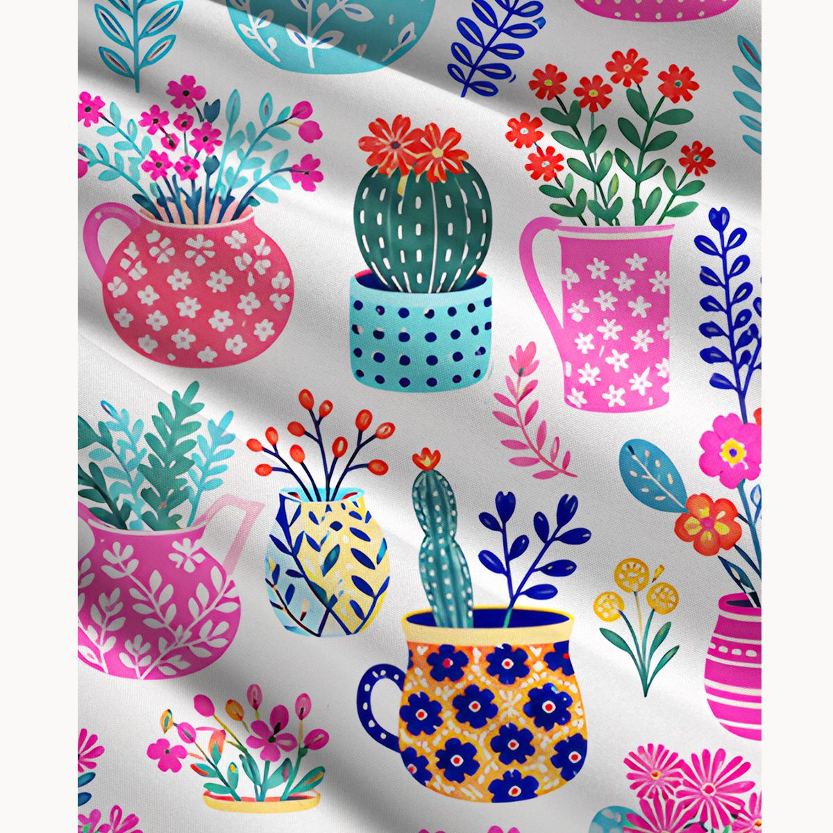Cactus and Flowers Print Convertible Maxi Skirt & Strapless Dress  