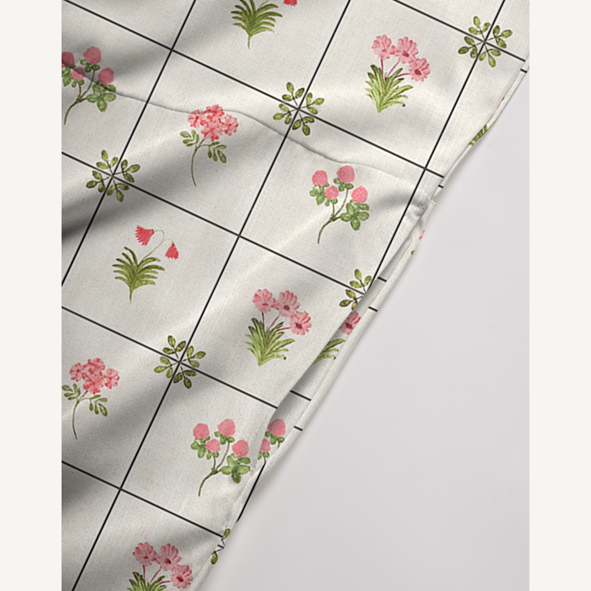 V-Neck Meadow Tile Bloom Boho Jumpsuit with Pockets for Women