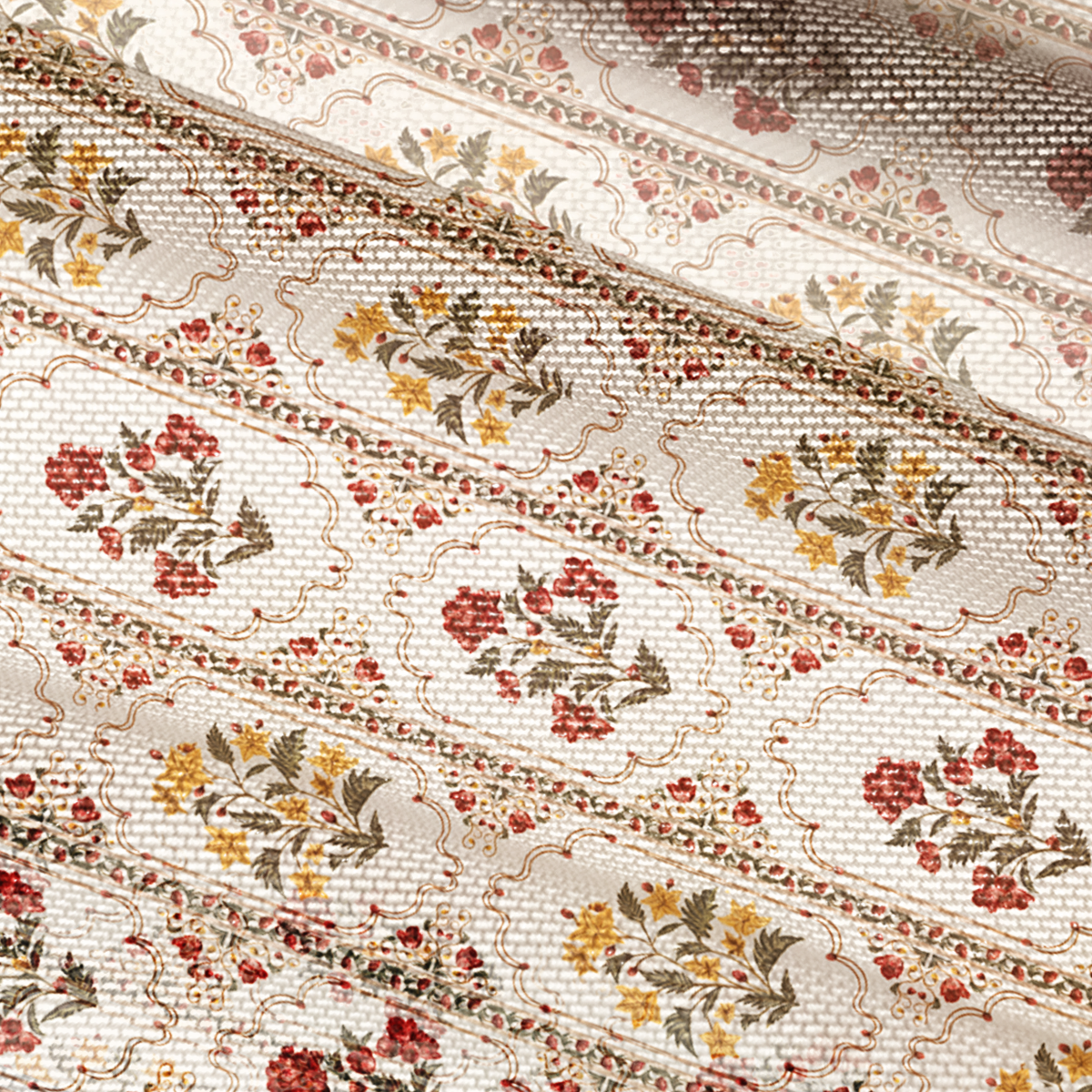 V-Neck Short Sleeve Velvet Carnation Print Mesh Top