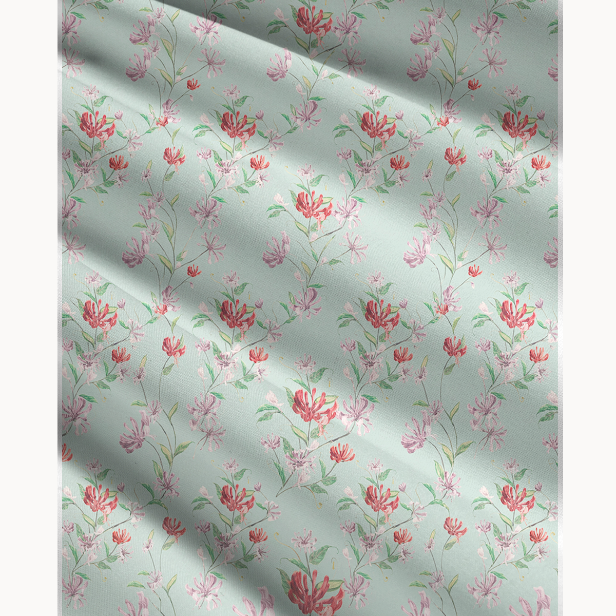 Mint Honeysuckle Print Maxi Skirt