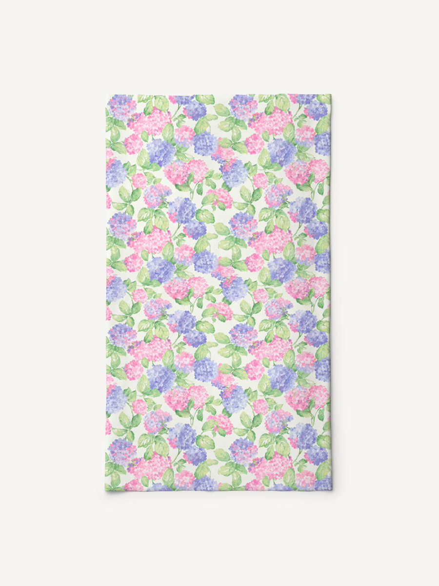 Lilac Hydrangea Print Boho Bandeau Headband