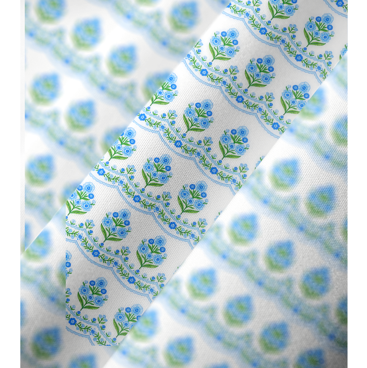  V‑Neck Azure Folk Kimono Sleeve Kaftan Dress