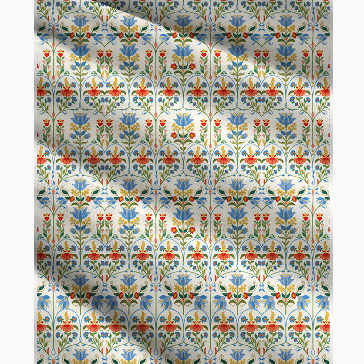 Folk Bloom Print Maxi Skirt