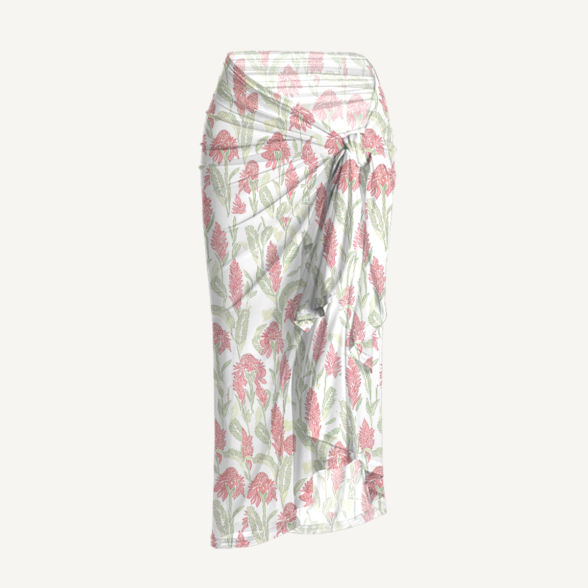 Wild Feather Whisper One Shoulder One Piece Swimsuit and Matching Sarong Set for Women