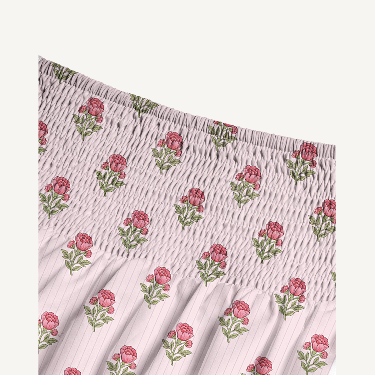 Misty Rose Garden Print Maxi Skirt