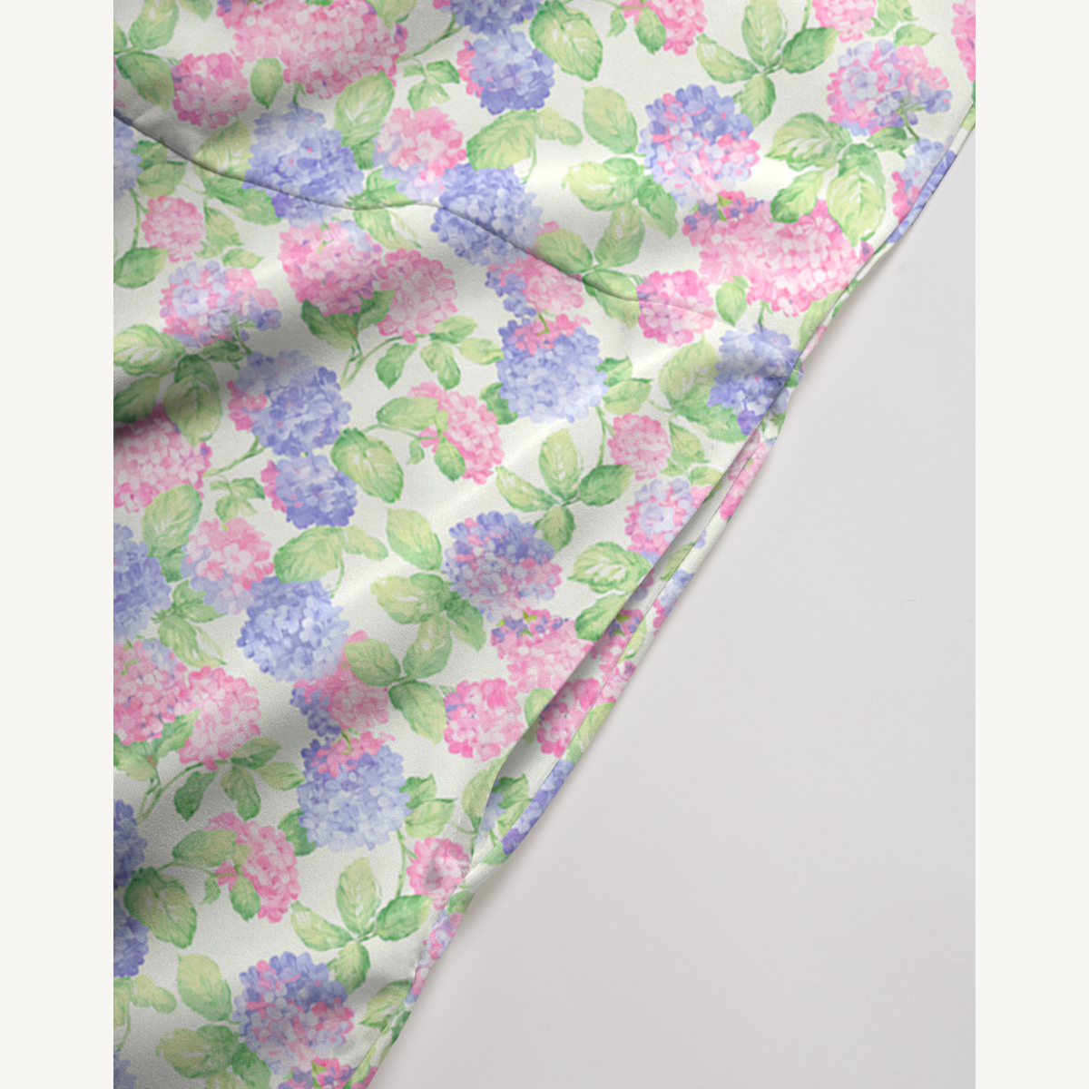 V-Neck Lilac Hydrangea Boho Jumpsuit with Pockets for Women