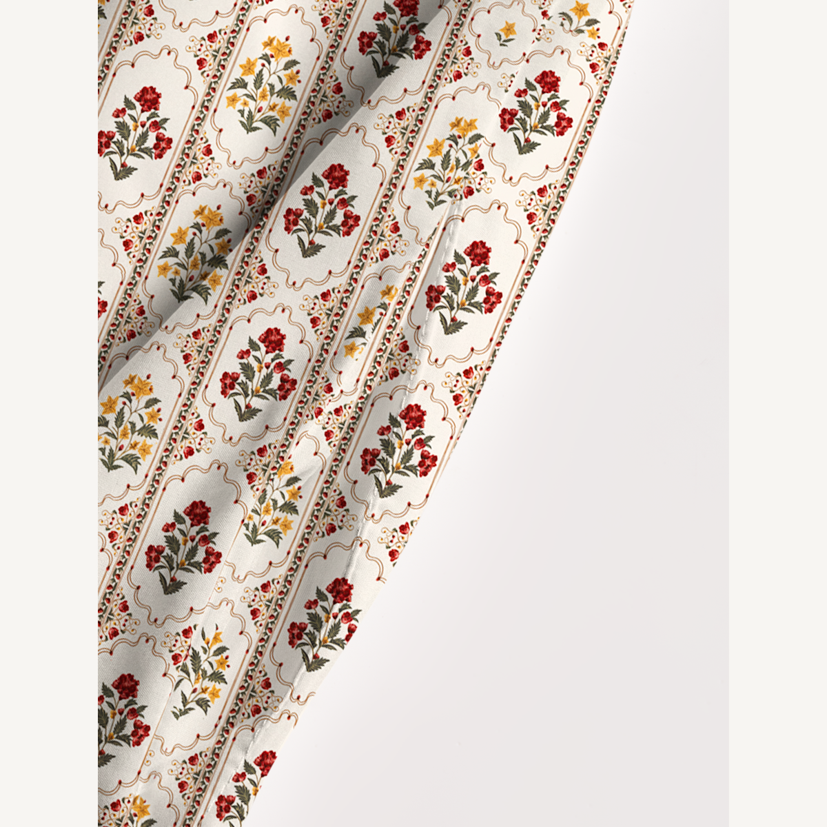 Square Neck Velvet Carnation Print Slip Dress