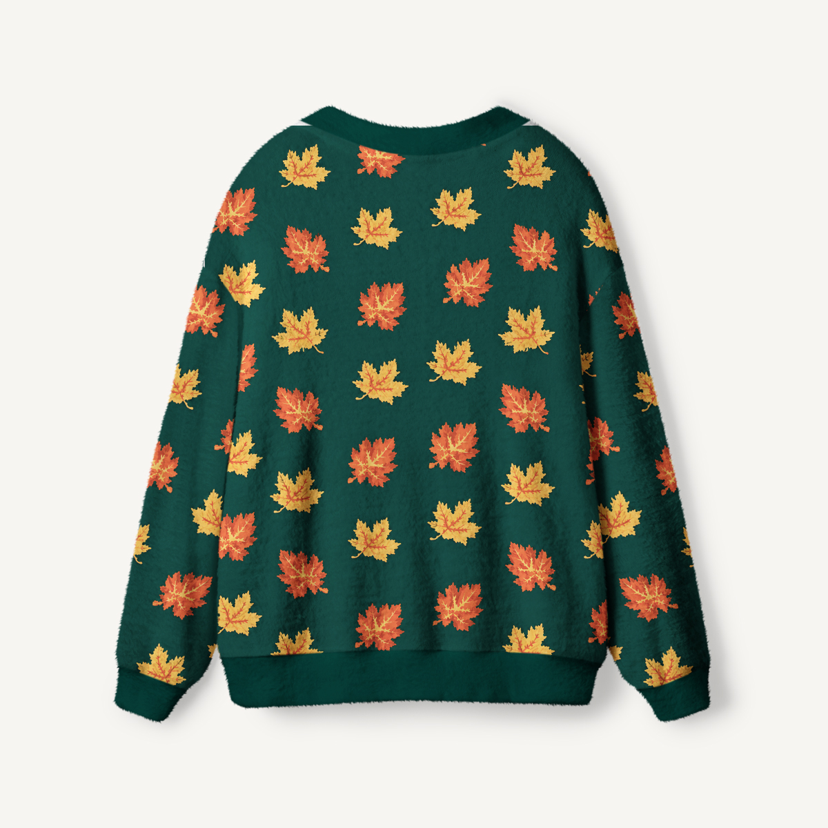 Autumn Maple Leaf Forest Print Ugly Cardigan Sweaters