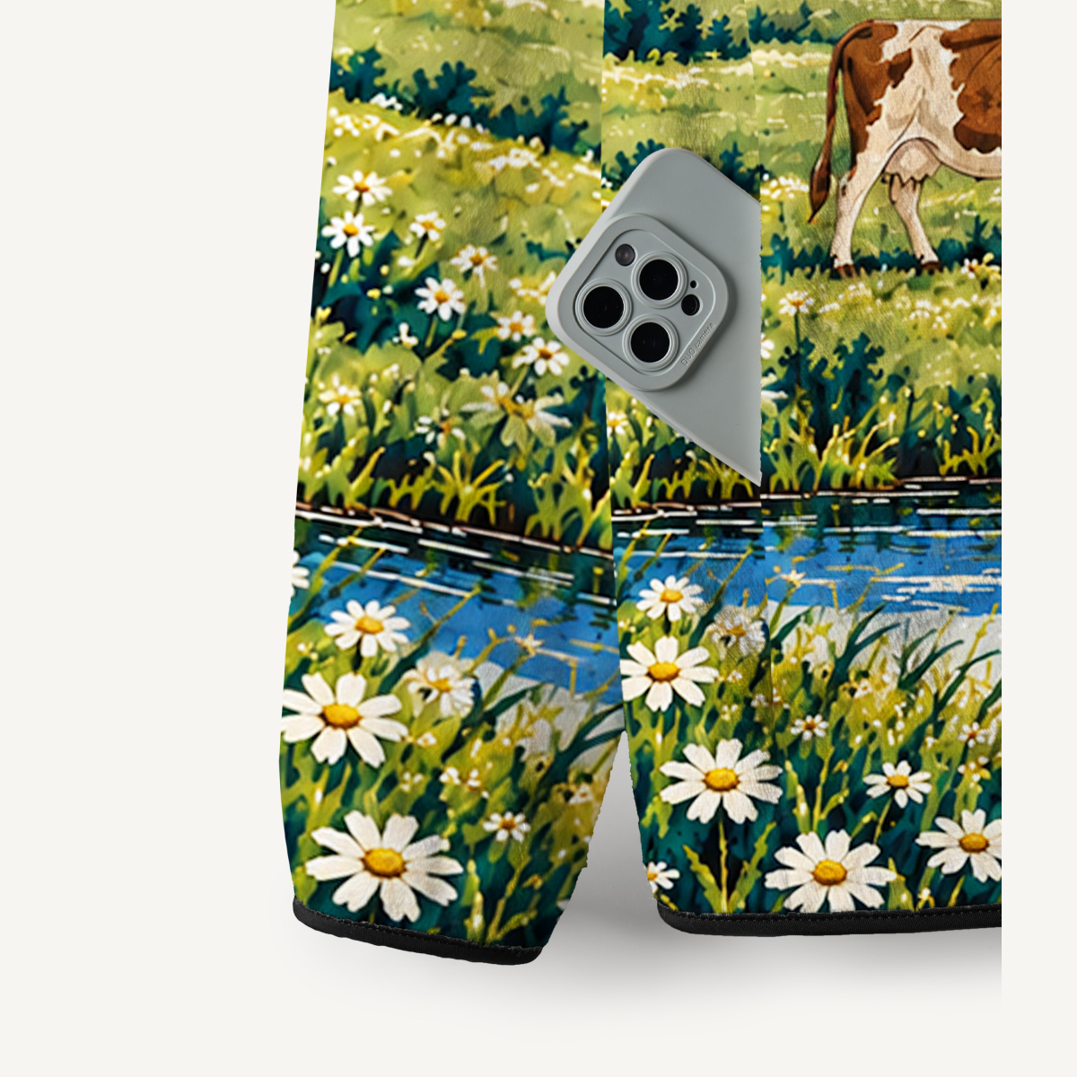 Alpine Meadow Dairy Print Fleece Jacket