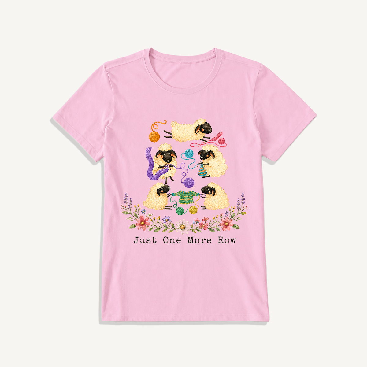 Woolly Meadow Craft Garden Print Crew Neck Cotton Tee
