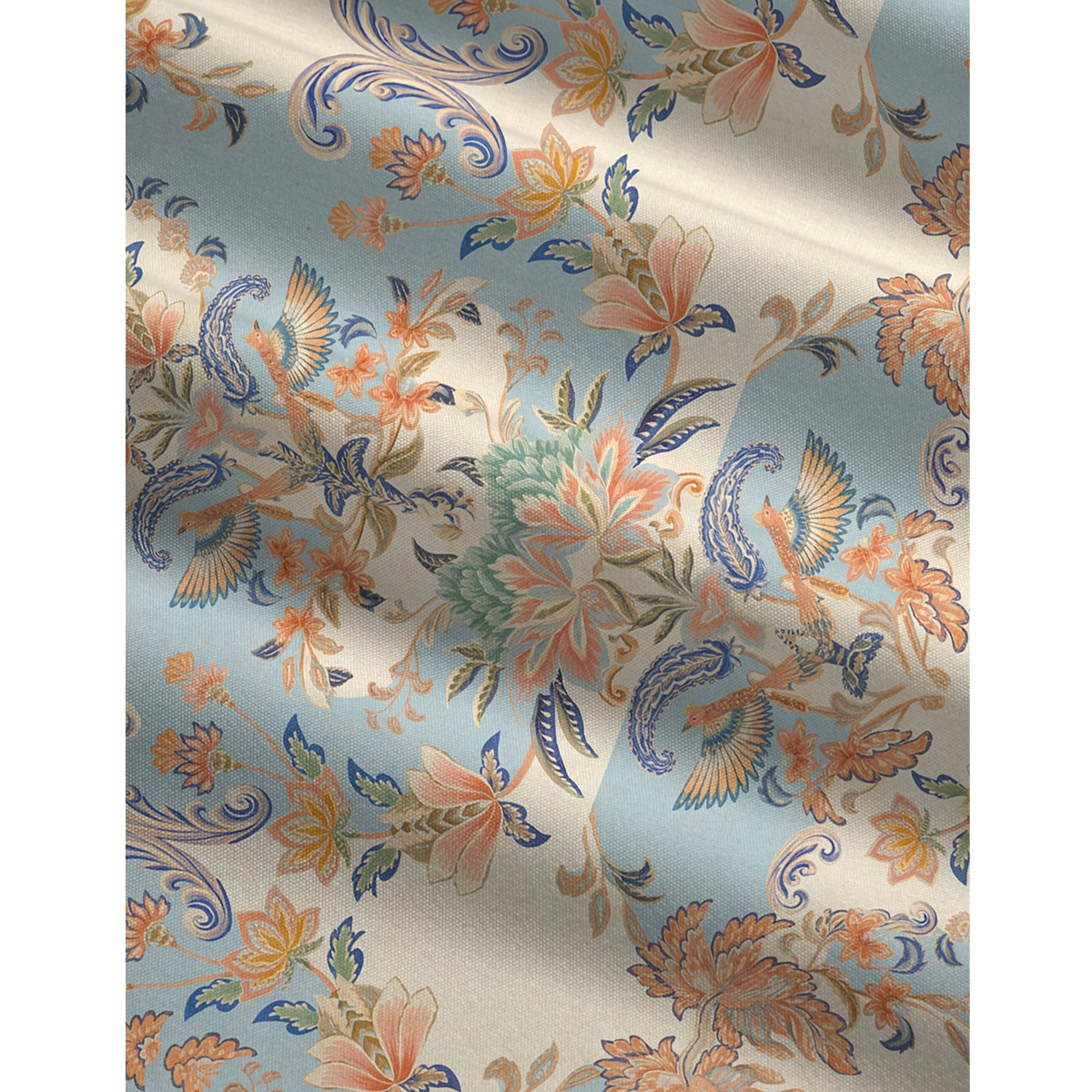 V-Neck Azure Lily Palace Boho Jumpsuit with Pockets for Women