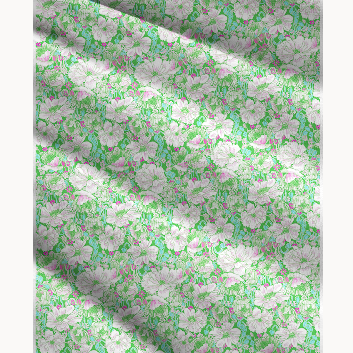 Mint Garden Print Maxi Skirt