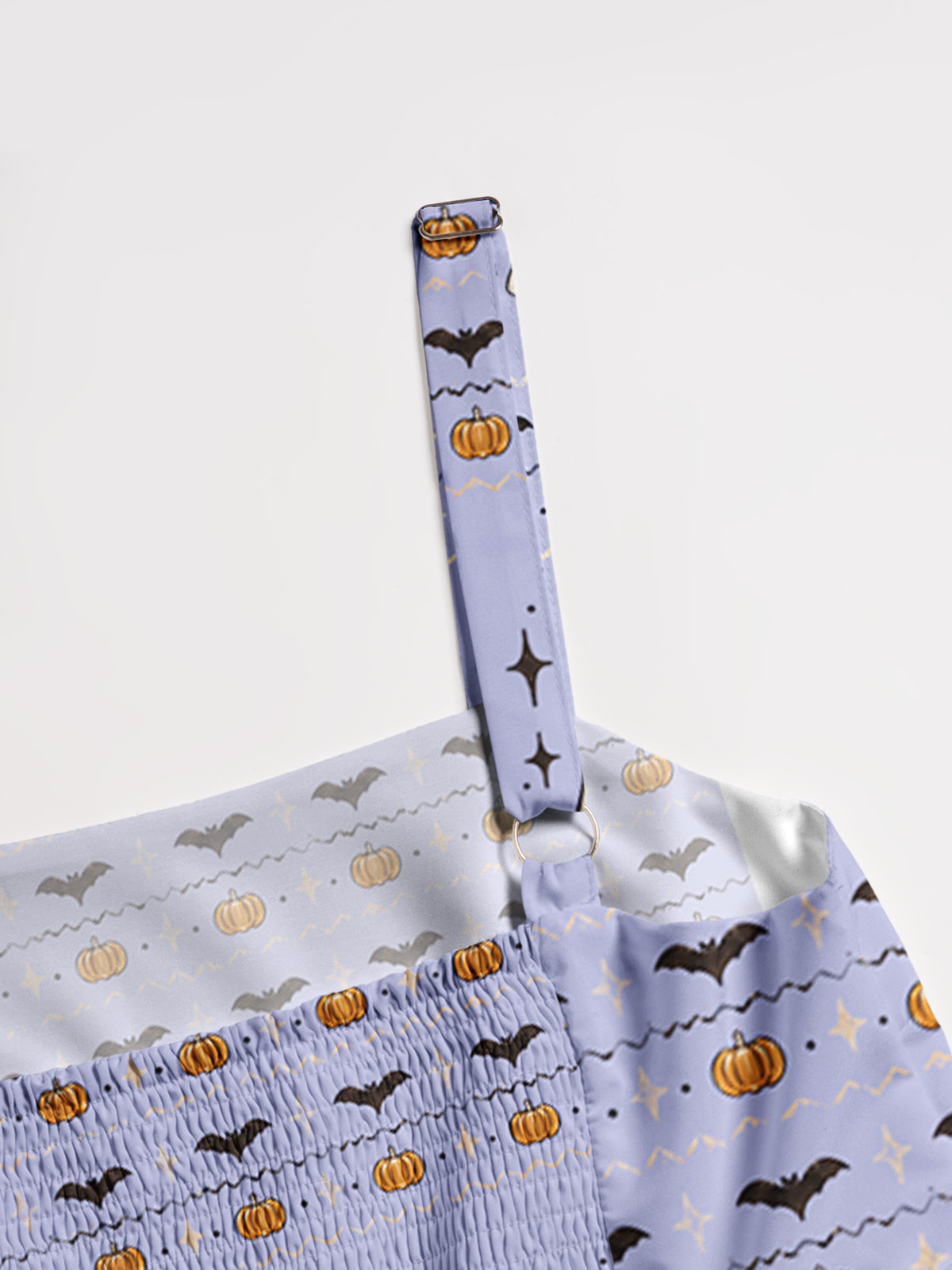 Halloween Cats Forever Print Wide Straps Maxi Dress With Pockets