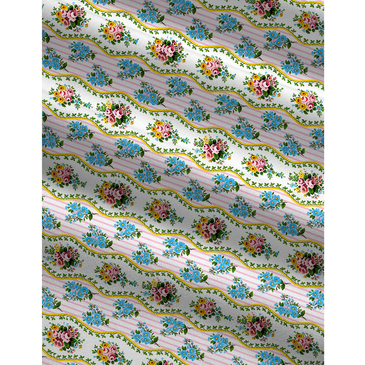 V-Neck Vintage Bouquet Rose Jumpsuit with Pockets for Women