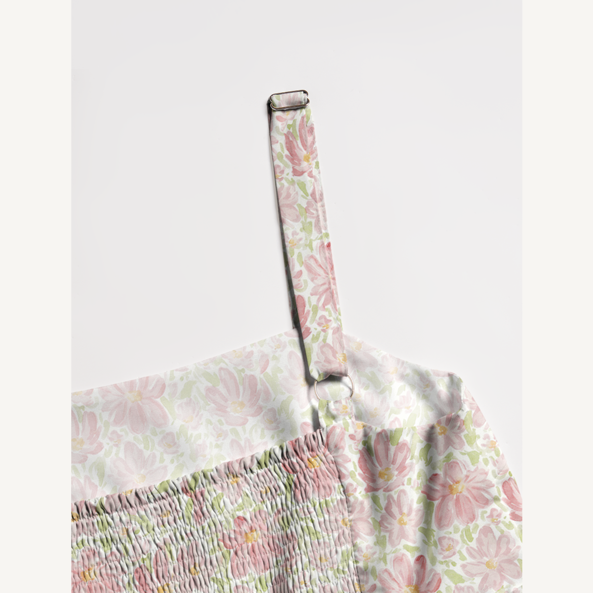 Square Neck Cosmos Flower Print Slip Dress