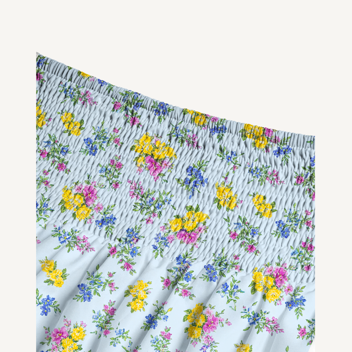 Blue Meadow Print Maxi Skirt