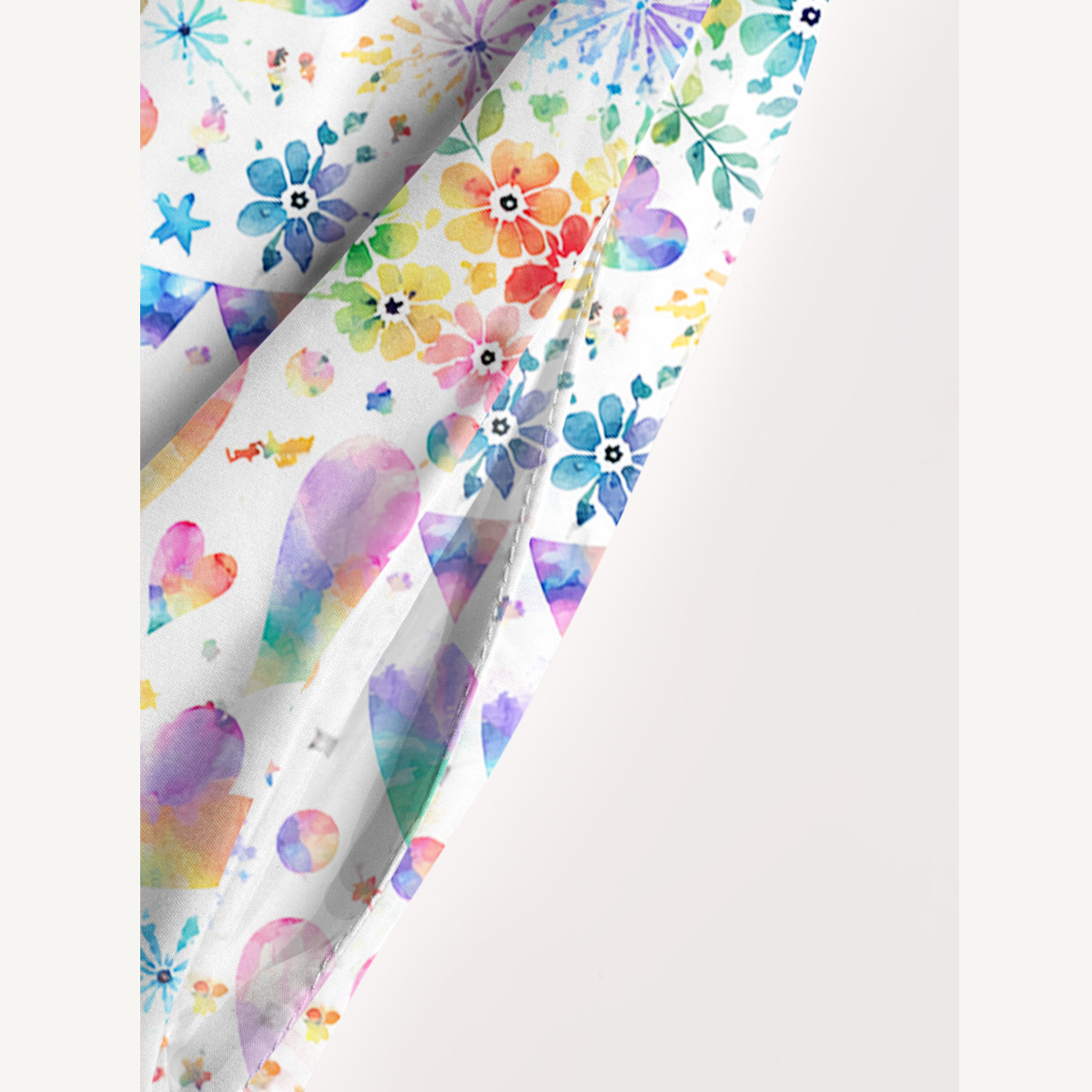 Rainbow Fireworks Garden Flag Print Wide Straps Maxi Dress With Pockets
