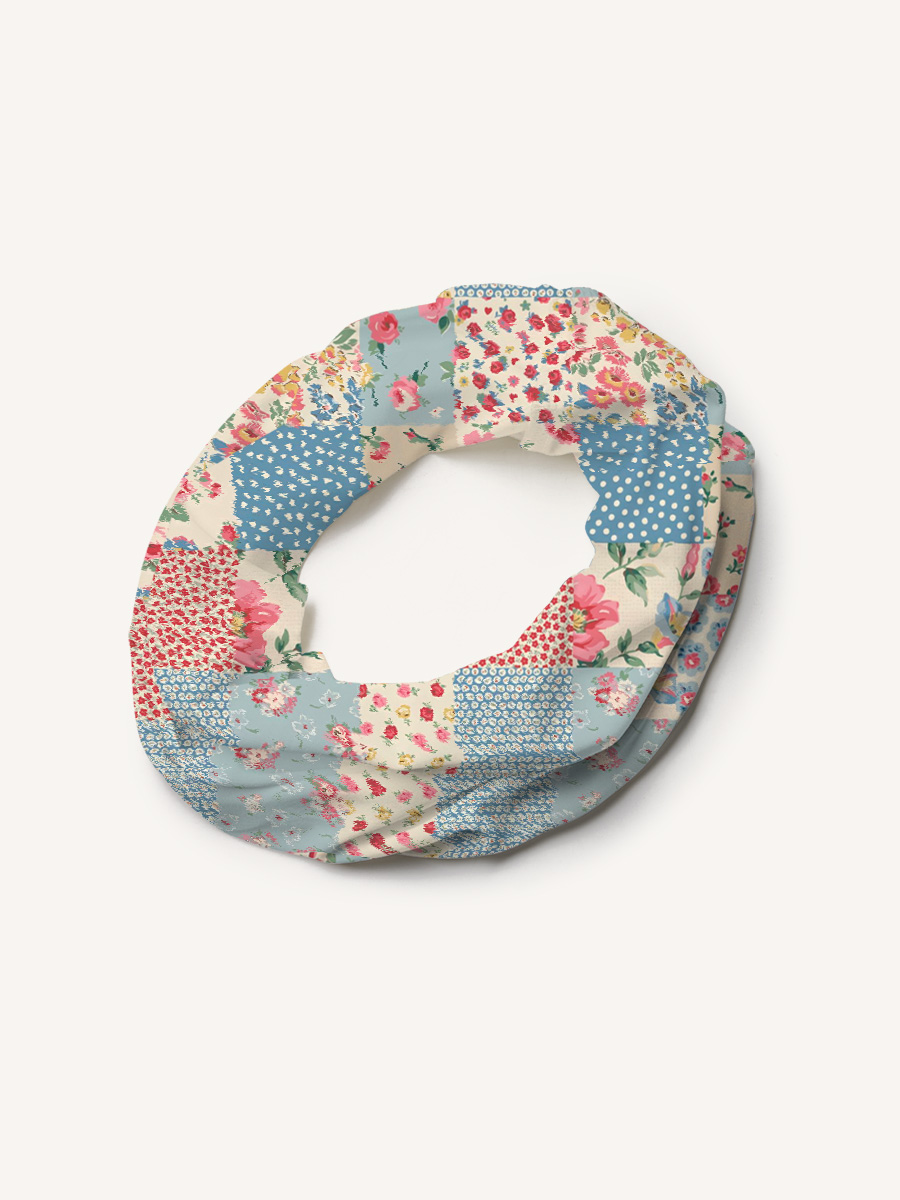 Pastel Patc Print Boho Bandeau Headband