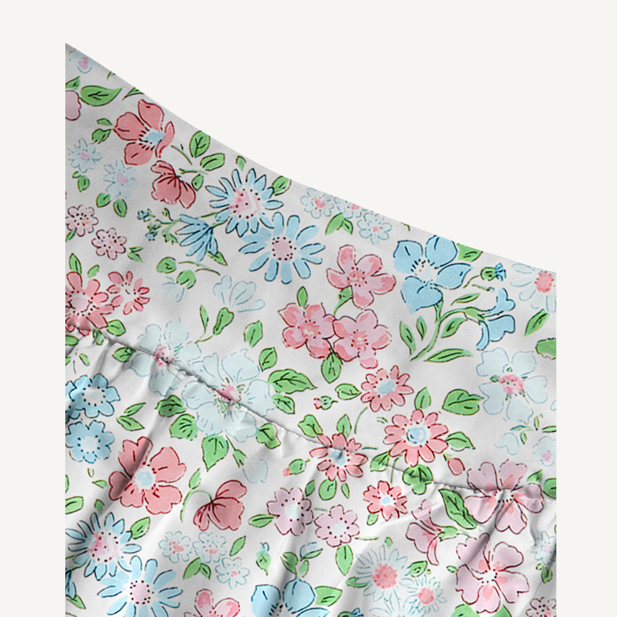 Pastel Cottage Floral Print Maxi Skirt