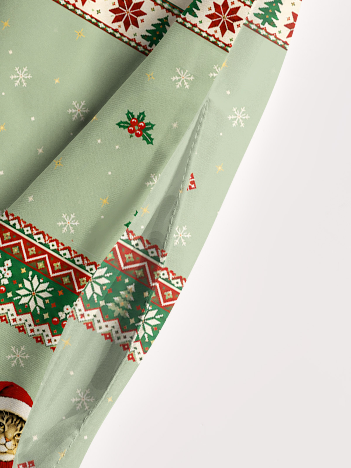 Tipsy Christmas Cat Wine Print Wide Straps Maxi Dress With Pockets