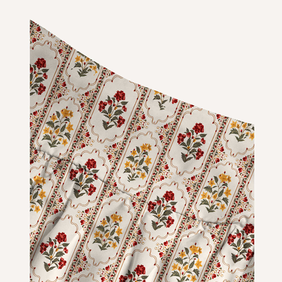 Velvet Carnation Print Maxi Skirt