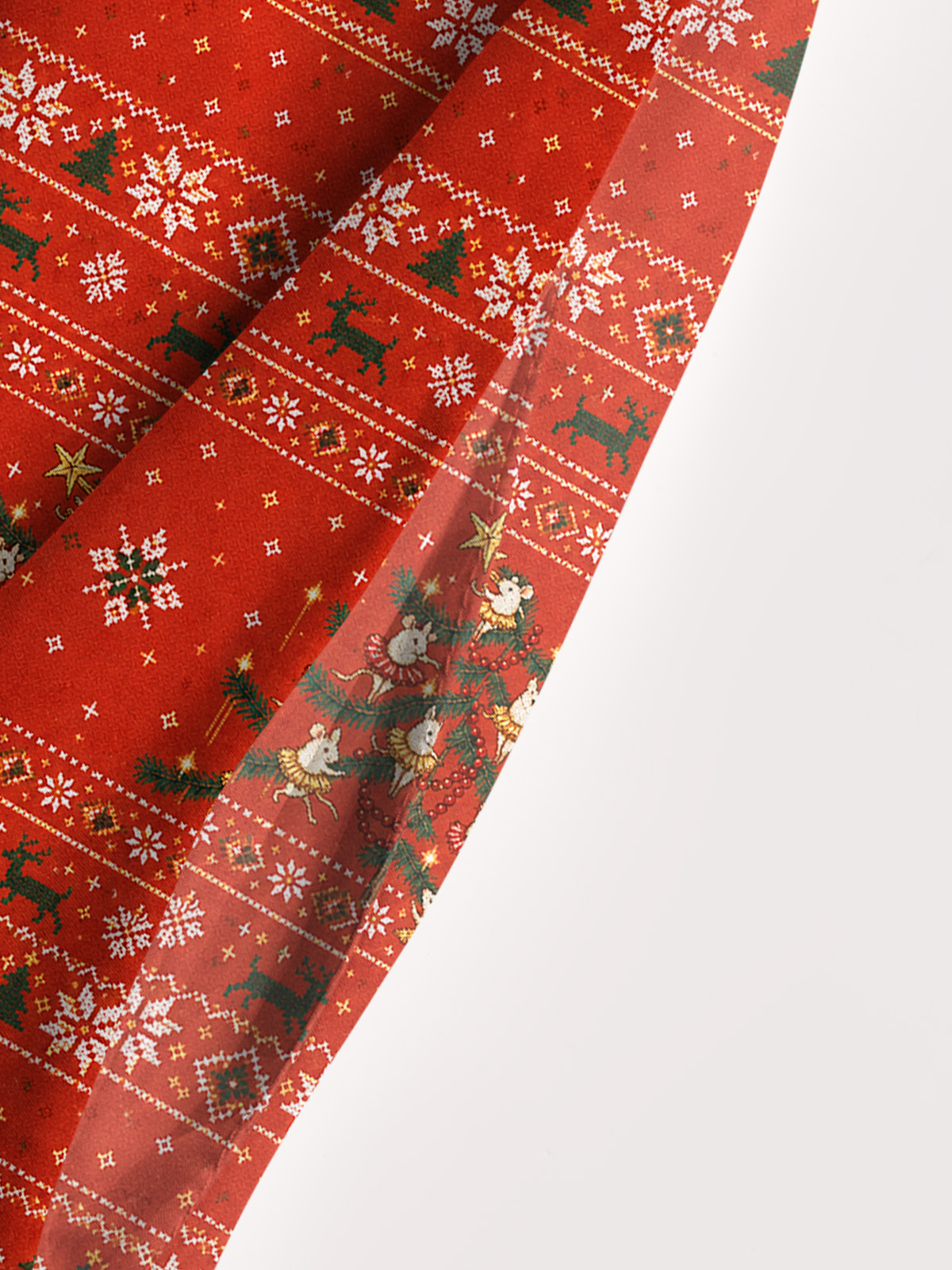 Ballet Mice Christmas  Print Wide Straps Maxi Dress With Pockets