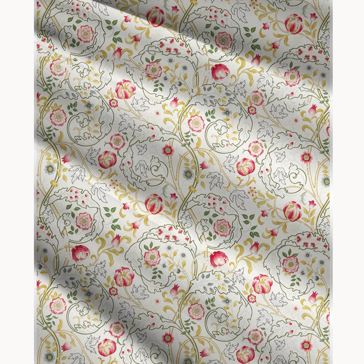 Peony Vine Garden Print Maxi Skirt