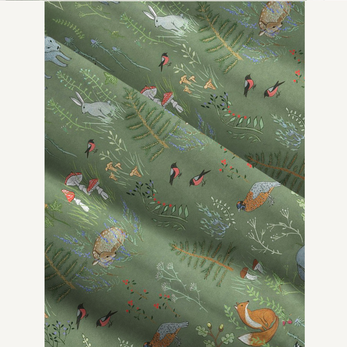 Whimsical Woodland Animals Print Slip Dress