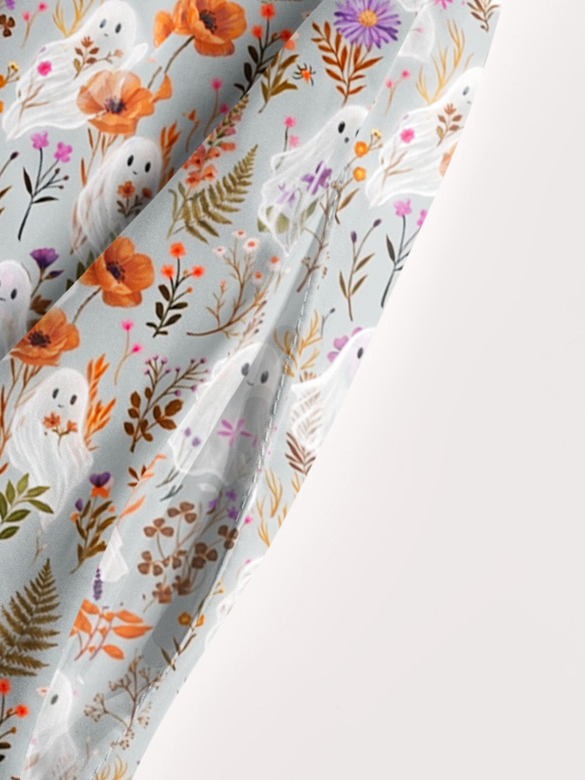 Ghostly Wildflower Meadow Print Wide Straps Maxi Dress With Pockets