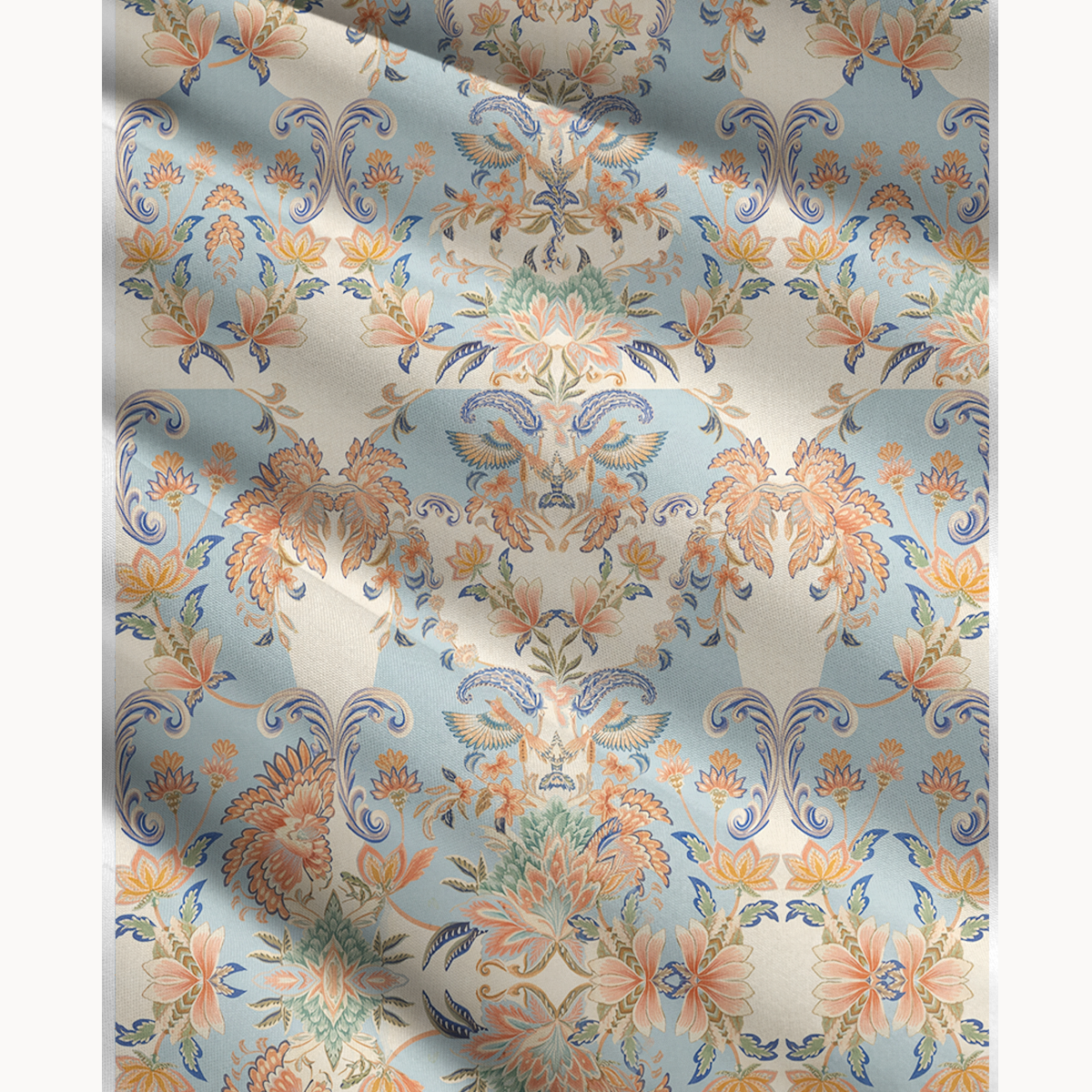 Azure Lily Palace Print Maxi Skirt