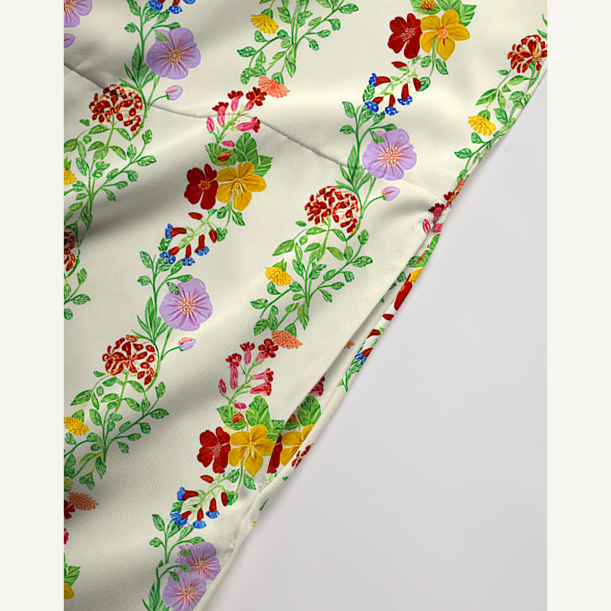 V-Neck Blossom Trail Boho Jumpsuit with Pockets for Women