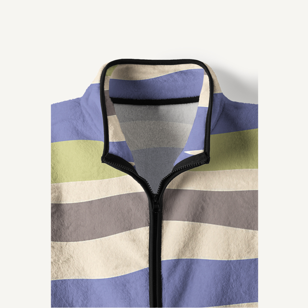 Rolling Pasture Sheep Print Fleece Jacket