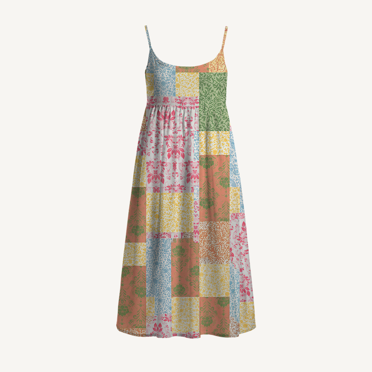 Morning Patch Spaghetti Strap Mini Dress