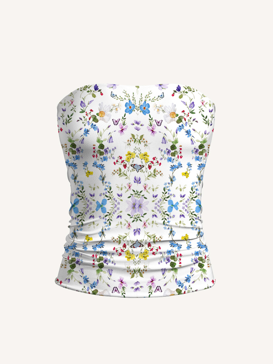 Butterfly Trail Print Boho Bandeau Headband